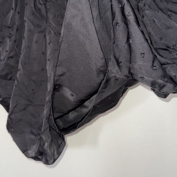 Saint Laurent Silkโ Mini Skirt Black Draped Designer YSL MEDIUM - Picture 10 of 11